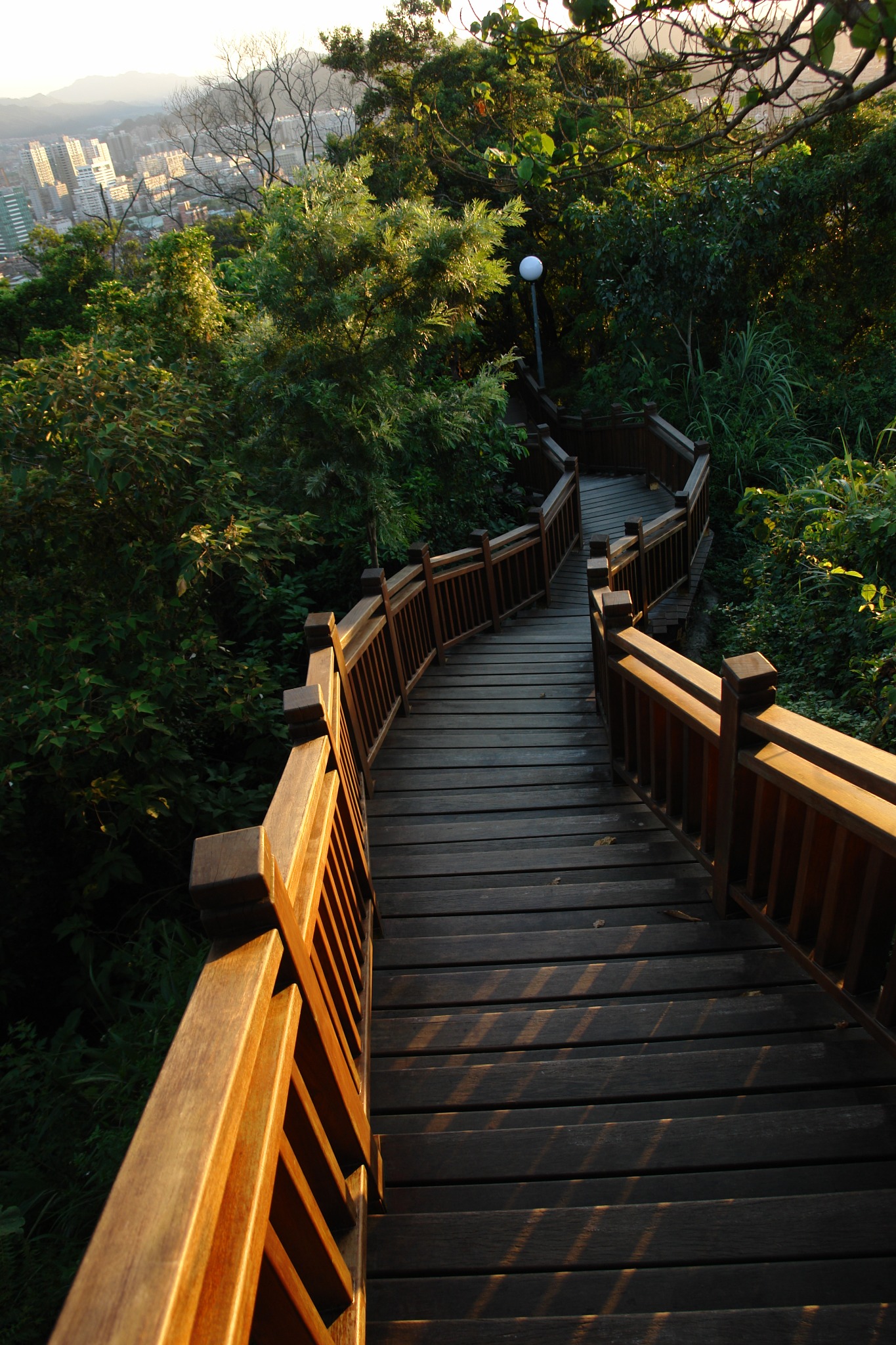 A hillside walking trail in Taipei